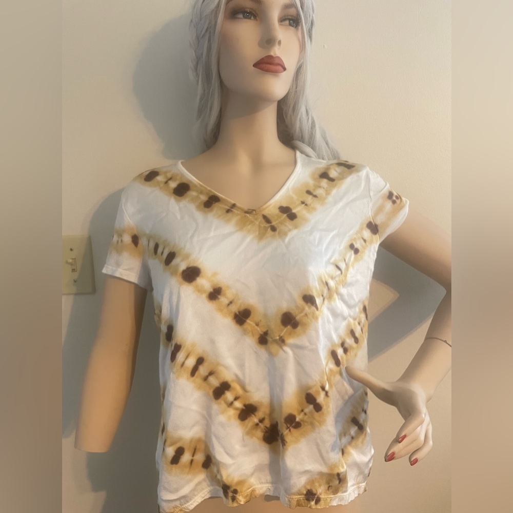 XCVI LSU tie dye short sleeve top
